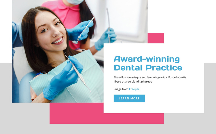 Dental Practice One Page Template