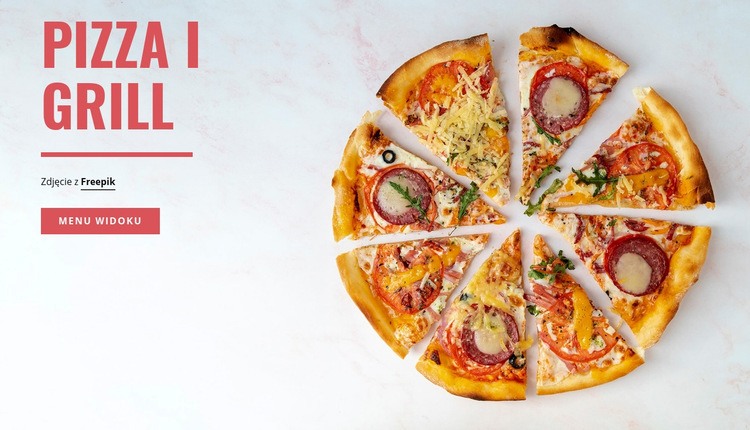 Pizza i grill Makieta strony internetowej
