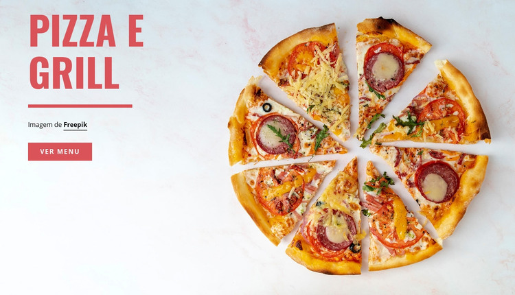 Pizza e Grill Modelo HTML