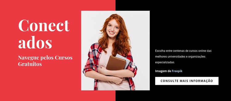 Cursos Online Grátis Modelo de site