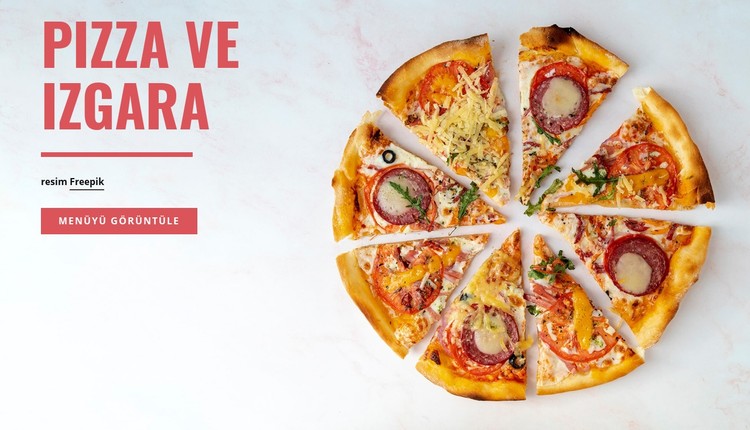 Pizza ve Izgara CSS Şablonu