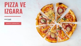 Pizza Ve Izgara Html5 Duyarlı Şablon