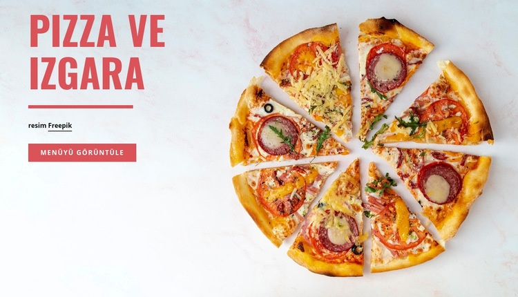 Pizza ve Izgara Şablon