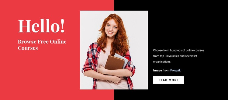 Free Online Courses Webflow Template Alternative