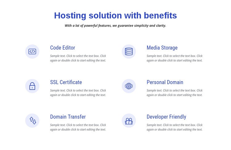 Řešení cloudového hostingu Html Website Builder