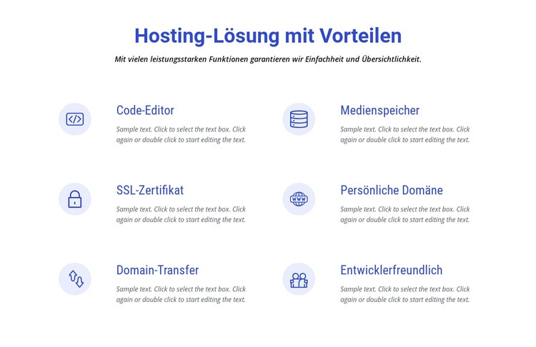 Cloud-Hosting-Lösungen HTML Website Builder