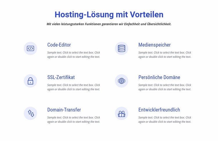 Cloud-Hosting-Lösungen HTML5-Vorlage