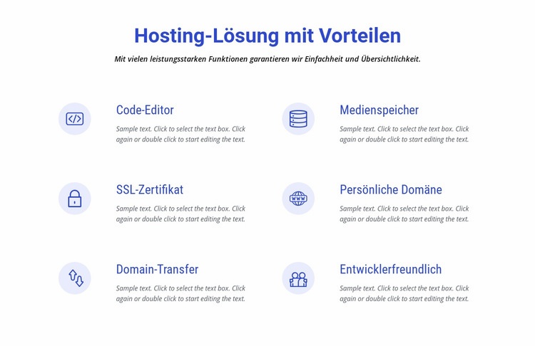 Cloud-Hosting-Lösungen Website-Modell