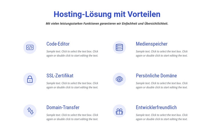 Cloud-Hosting-Lösungen Landing Page