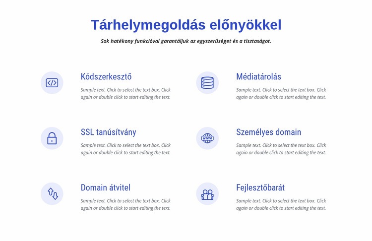 Cloud hosting megoldások HTML Sablon