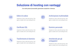 Funzionalità Di Layout Del Tema Per Soluzioni Di Cloud Hosting