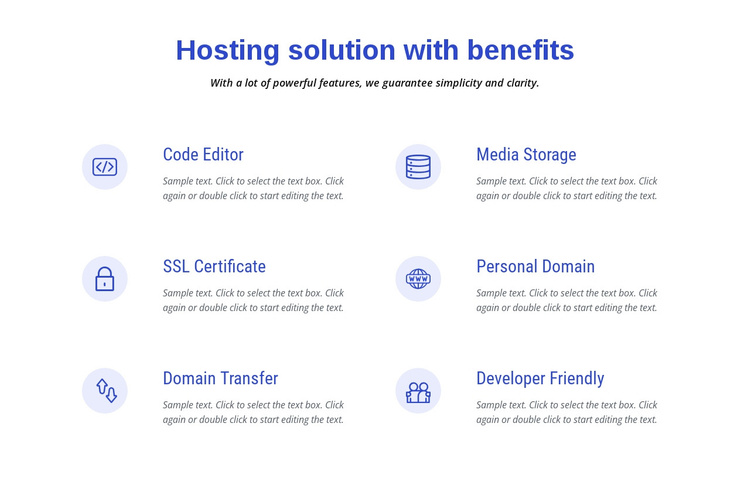 Cloud hosting solutions Joomla Template