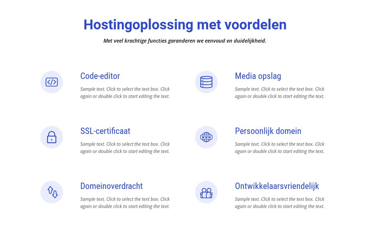 Cloud hosting-oplossingen HTML-sjabloon