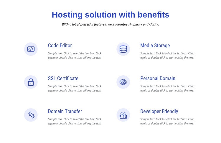 Cloud hosting -lösningar Html webbplatsbyggare