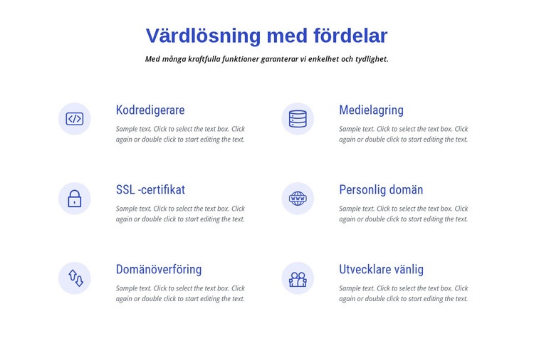 Cloud hosting -lösningar HTML-mall