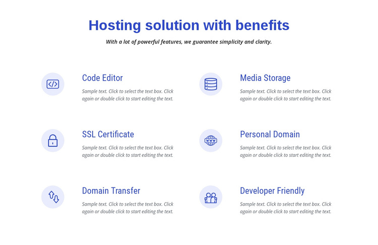 Cloud hosting solutions Template