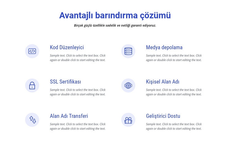 Bulut barındırma çözümleri Web Sitesi Mockup'ı