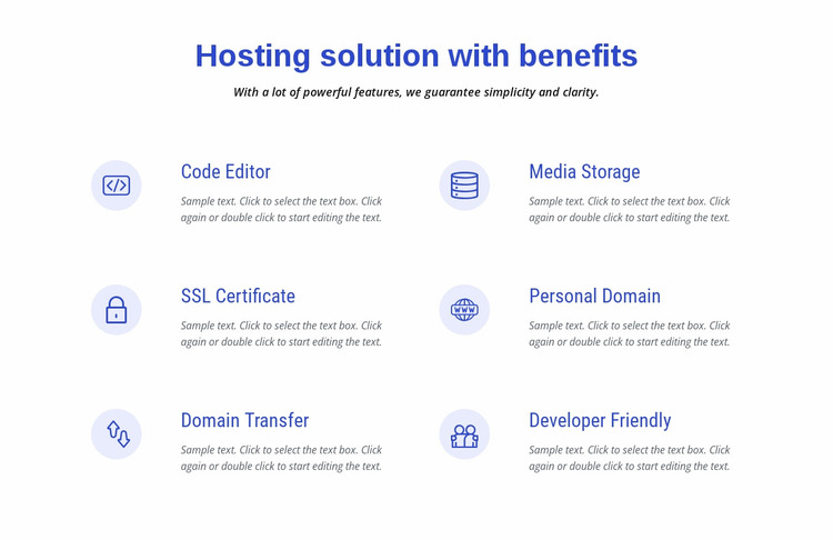 Cloud hosting solutions Website Mockup