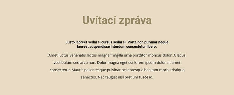 Text na béžovém pozadí Šablona HTML