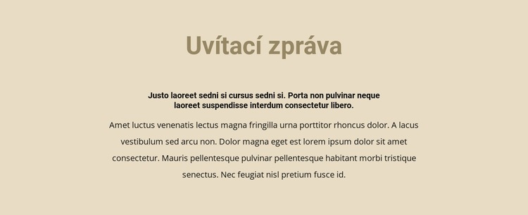 Text na béžovém pozadí Webový design