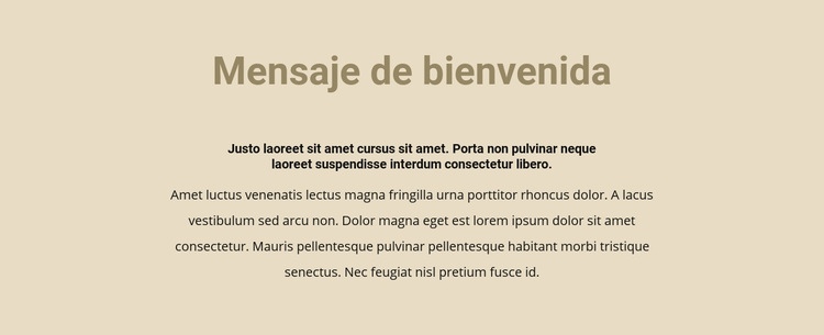 Texto sobre fondo beige Creador de sitios web HTML