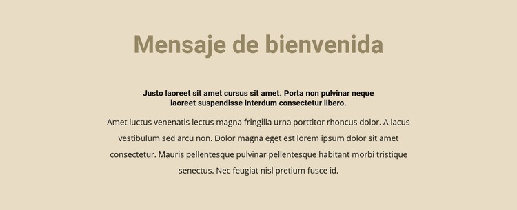 Texto sobre fondo beige Diseño de páginas web