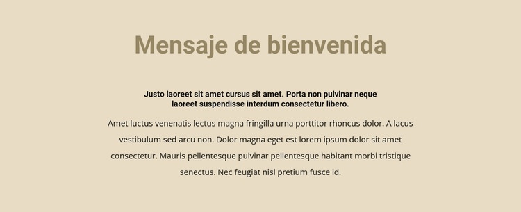 Texto sobre fondo beige Maqueta de sitio web
