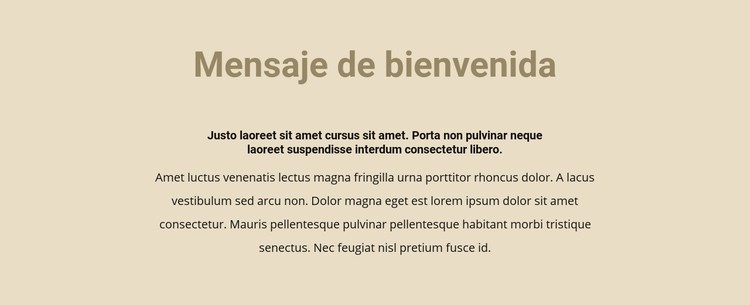 Texto sobre fondo beige Plantilla CSS