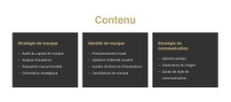 Contenu Du Site - Meilleur Modèle HTML5