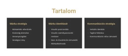 Tartalom A Webhelyhez - HTML Kódsablon