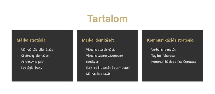 Tartalom a webhelyhez Weboldal sablon