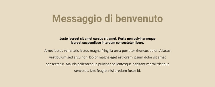 Testo su sfondo beige Costruttore di siti web HTML