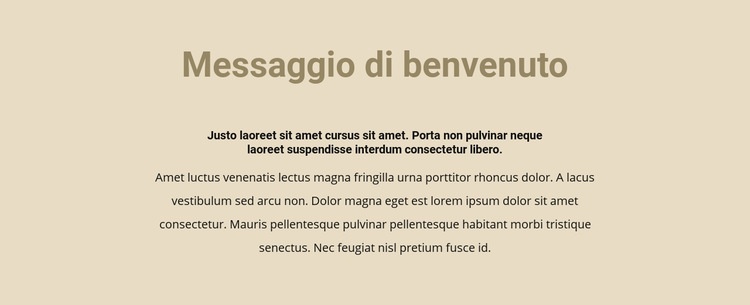 Testo su sfondo beige Un modello di pagina