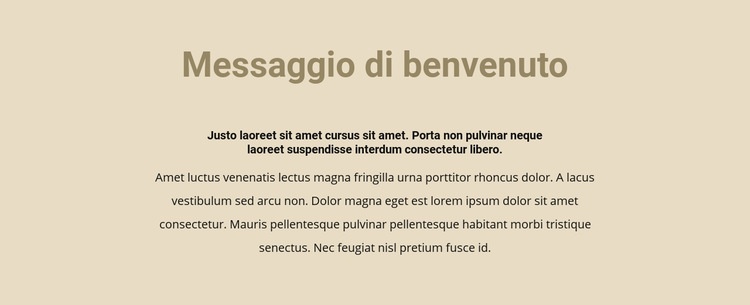 Testo su sfondo beige Pagina di destinazione