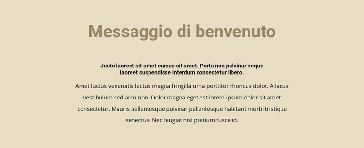 Testo su sfondo beige Tema WordPress