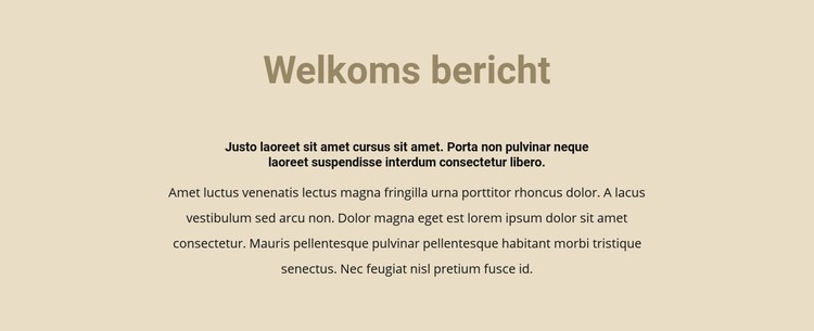 Tekst op beige achtergrond CSS-sjabloon