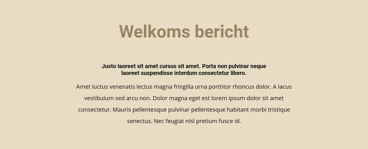 Tekst op beige achtergrond HTML-sjabloon