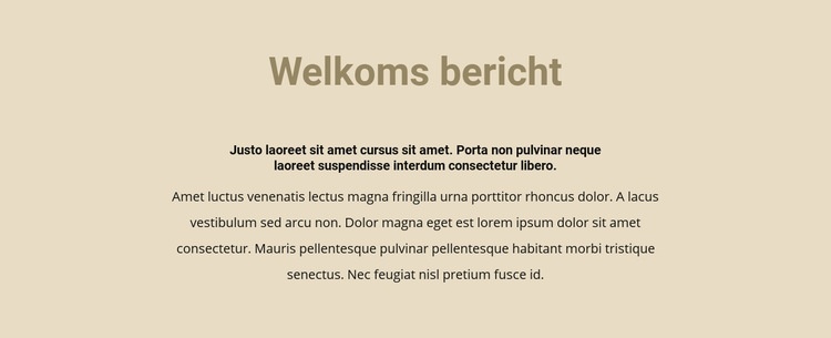 Tekst op beige achtergrond Html Website Builder