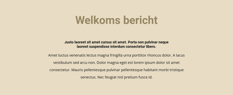 Tekst op beige achtergrond Website sjabloon