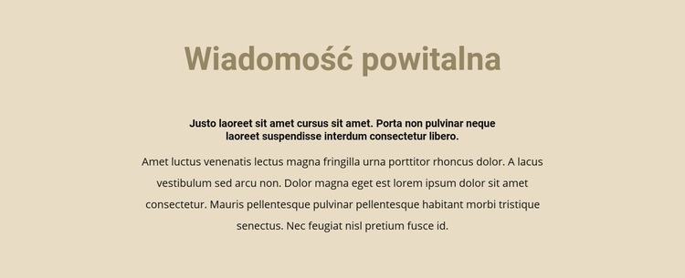 Tekst na beżowym tle Kreator witryn internetowych HTML