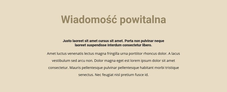 Tekst na beżowym tle Projekt strony internetowej