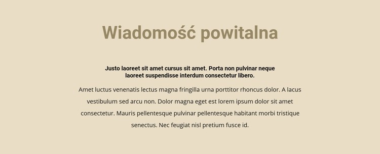 Tekst na beżowym tle Szablon CSS