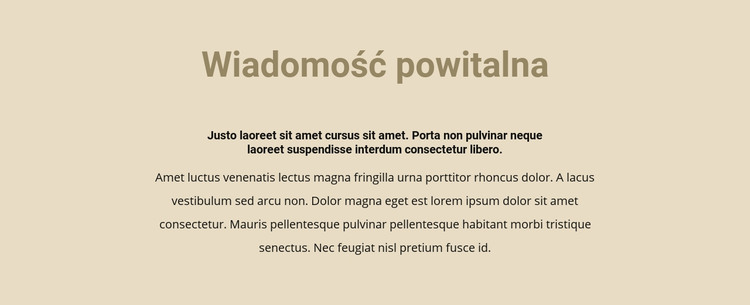 Tekst na beżowym tle Szablon HTML