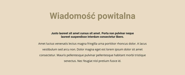 Tekst na beżowym tle Szablon Joomla