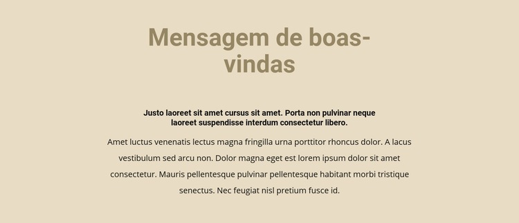 Texto em fundo bege Construtor de sites HTML