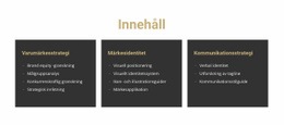 Innehåll För Webbplatsen - HTML-Kodmall