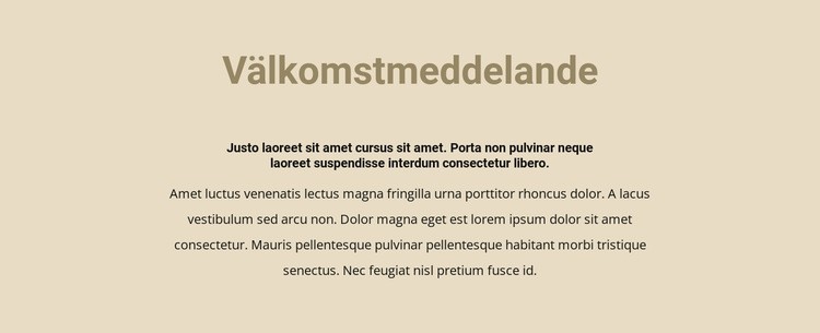 Text på beige bakgrund WordPress -tema