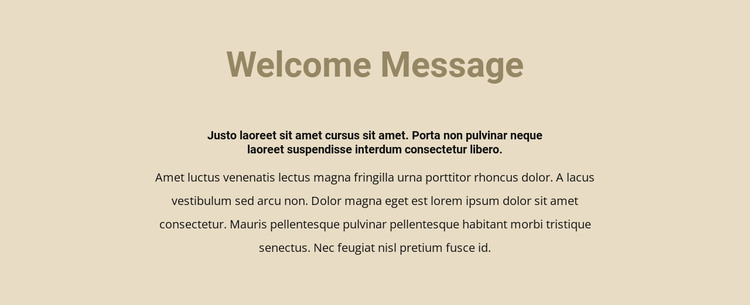 Text on beige background Web Design