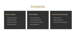 Content For The Site Web Page Design