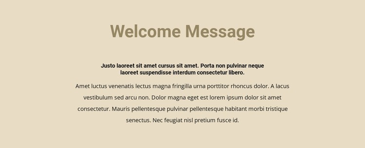 Text on beige background Web Page Design